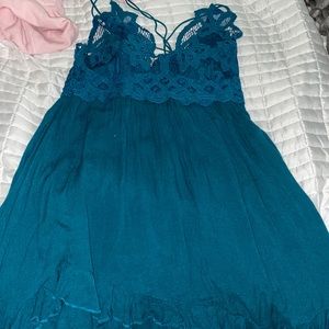 Free people dress in teal color